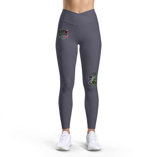 Skull & Roses Luxe Women's Leggings — Gothic Floral Athletic Leggings
