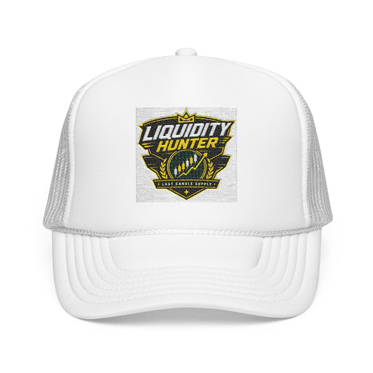 Liquidity Hunter Foam Trucker Hat — Retro Sports Patch Cap