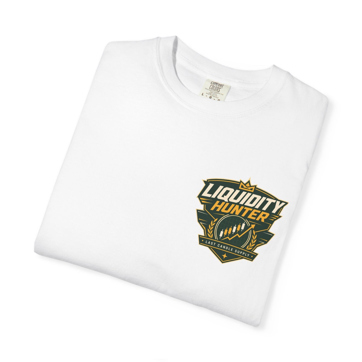 Liquidity Hunter T-Shirt — Retro Badge Graphic Tee